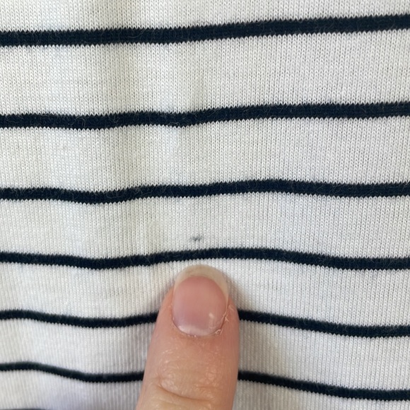 Denim & Flower Ricky Singh White & Black Striped Long Sleeve Shirt - Size Small - Picture 8 of 13